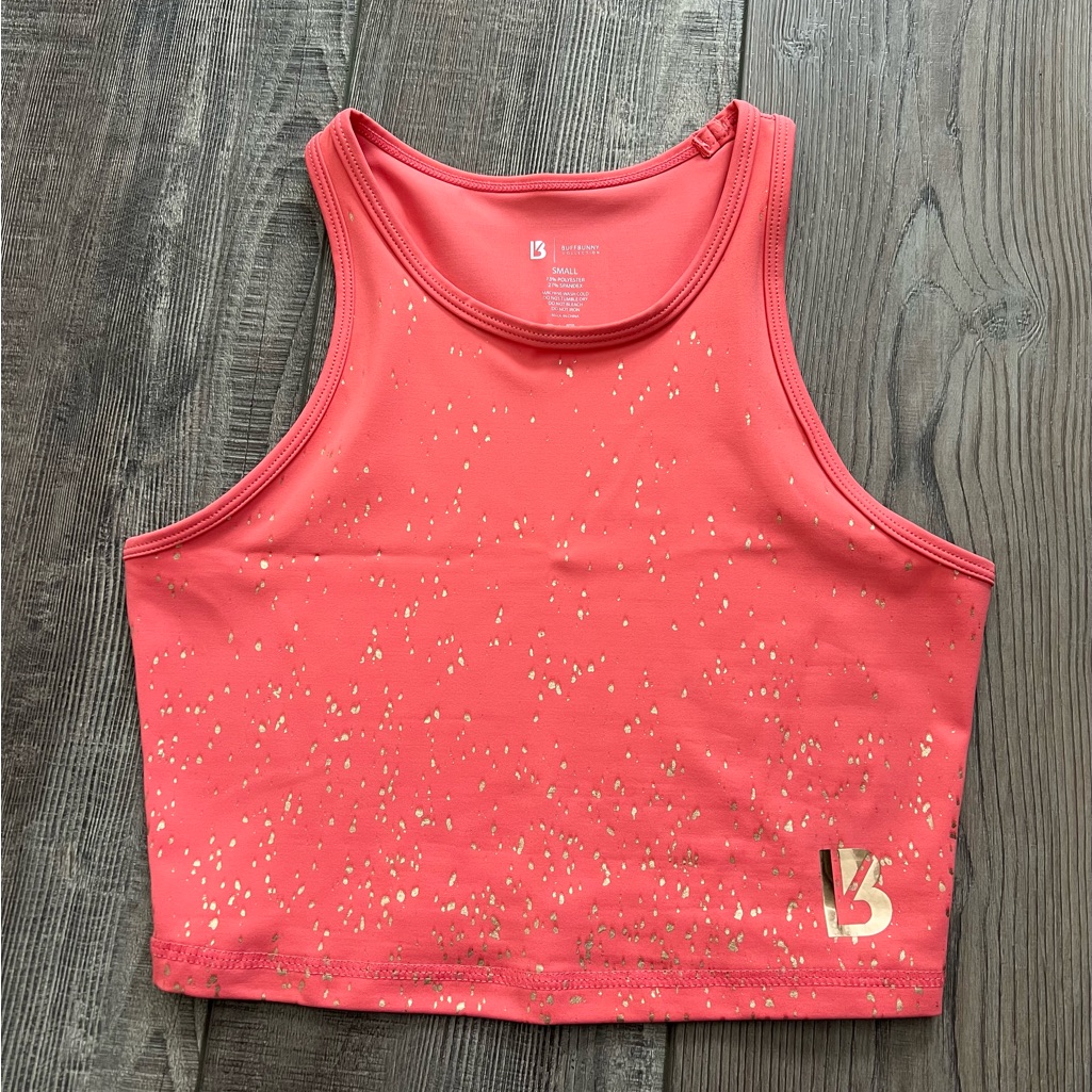 Buffbunny Coral Tank Top With Gold Accents